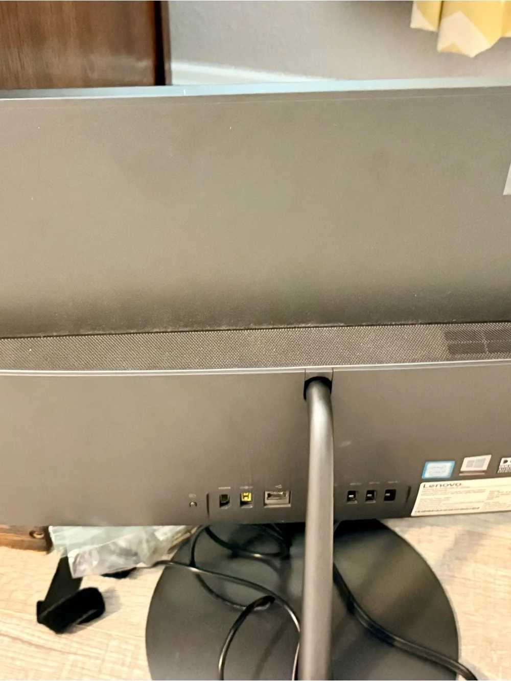 Lenovo All-in-One Monitor in Black and Silver Accents